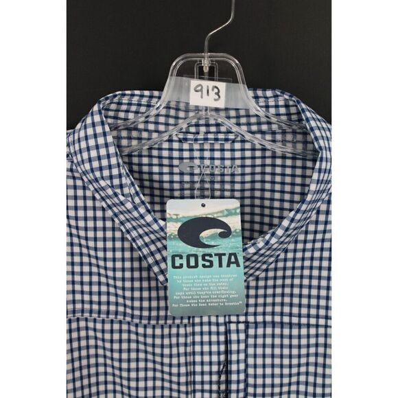 Costa hybrid tech button down plaid large - Picture 6 of 7